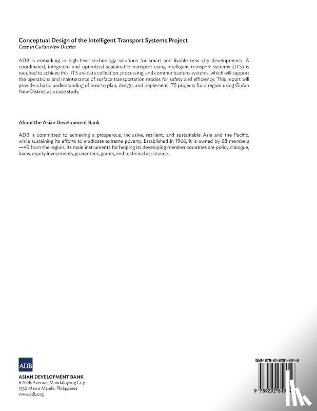 Asian Development Bank - Conceptual Design of the Intelligent Transport Systems Project—Case in Gui’an New District