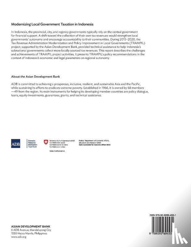 Asian Development Bank - Modernizing Local Government Taxation in Indonesia