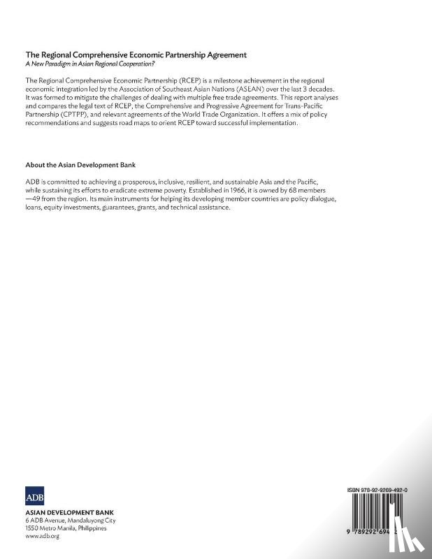 Asian Development Bank - The Regional Comprehensive Economic Partnership Agreement
