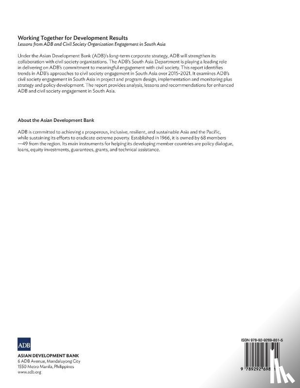 Asian Development Bank - Working Together for Development Results