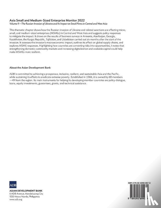 Asian Development Bank - Asia Small and Medium-Sized Enterprise Monitor 2022