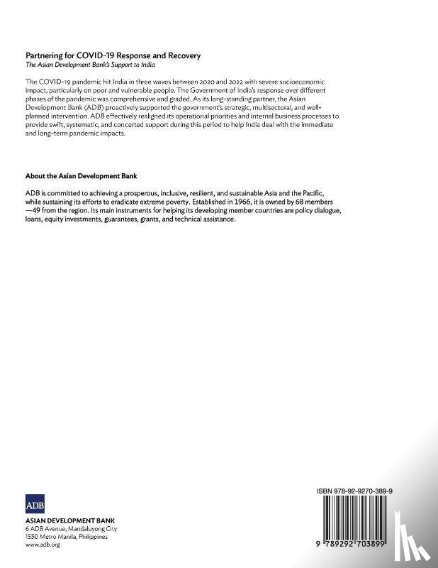 Asian Development Bank - Partnering for COVID-19 Response and Recovery