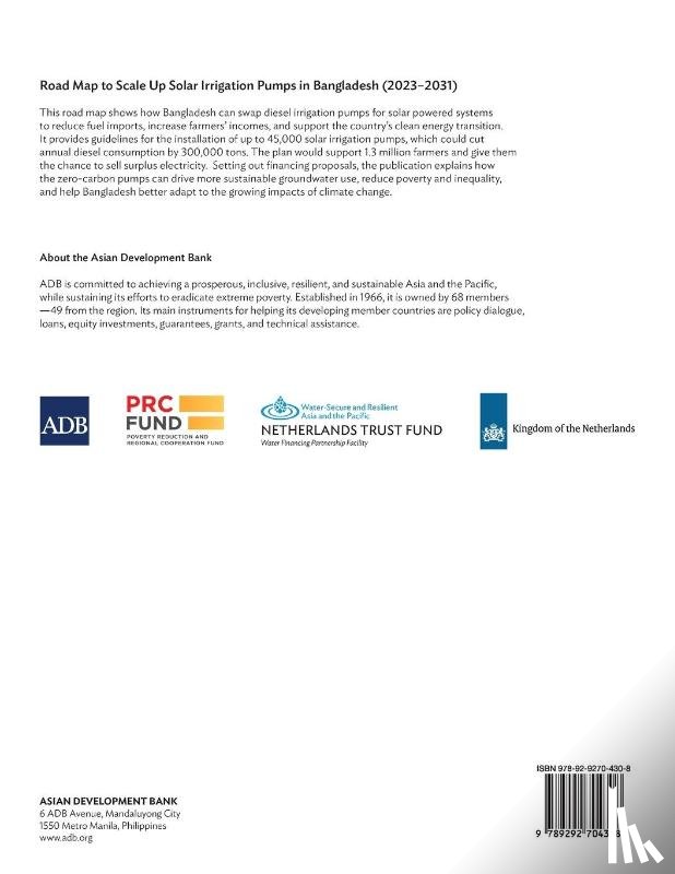 Asian Development Bank - Road Map to Scale Up Solar Irrigation Pumps in Bangladesh (2023-2031)