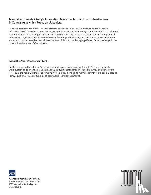Asian Development Bank - Manual for Climate Change Adaptation Measures for Transport Infrastructure in Central Asia with a Focus on Uzbekistan