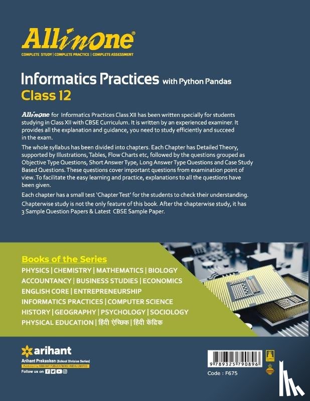 Gaikwad, Neetu - Cbse All in One Informatics Practices with Python Pandas Class 12 for 2022 Exam