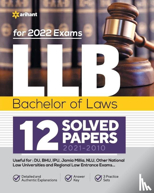 Arihant Experts - LLB Bachelor of Laws 12 Solved Papers (2021-2010) For 2022 Exams