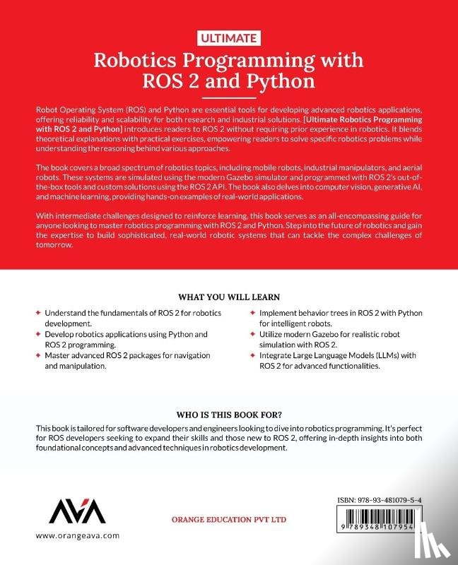 Ava, Orange, Cacace, Jonathan - Ultimate Robotics Programming with ROS 2 and Python