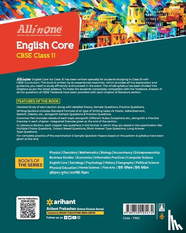 Agarwal, Srishti, Jaiswal, Vaishali - All In One Class 11th English Core for CBSE Exam 2024