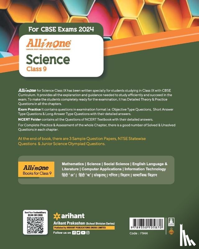 Sharma, Heena, Vats, Shubhankar, Gupta, Rashmi - All In One Class 9th Science for CBSE Exam 2024