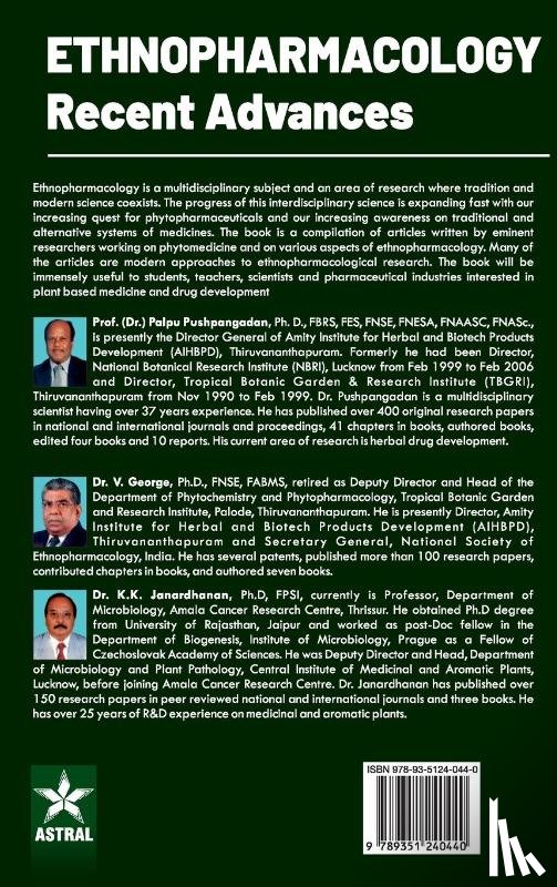Pushpangadan, Dr Palpu, George, Dr V., Jnardhanan, Dr K. K. - Ethnopharmacology: Recent Advances