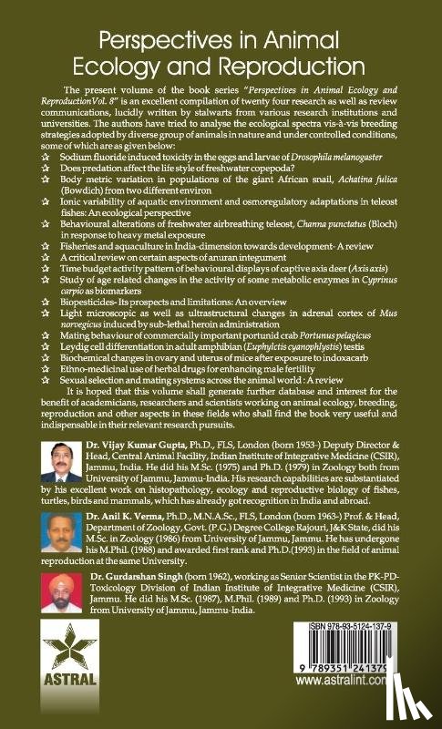 Gupta, Dr V. K., Verma, Dr Anil K., Singh, Dr G. D. - Perspectives in Animal Ecology and Reproduction Vol
