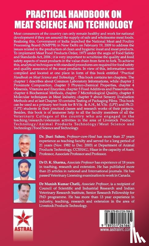 Sahoo, Jhari & Sharma Davinder Kumar & - Practical Handbook on Meat Science and Technology