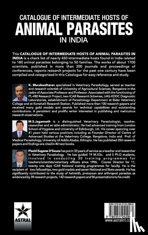 Muraleedhran, Kandayath & Jagannath Mit - Catalogue of Intemediate Hosts of Animal Parasites in India