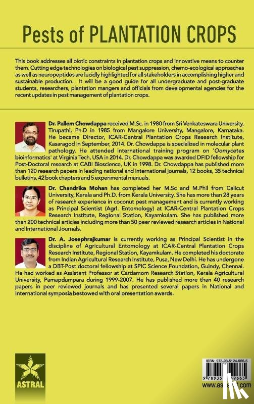 Chowdappa, P - Pests of Plantation Crops