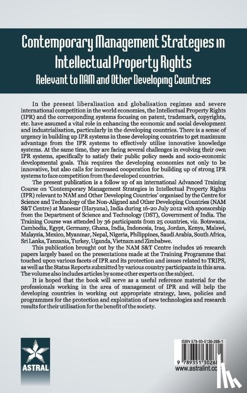 S, Nam - Contemporary Management Stragies in Intellectual Property Rights(Ipr) Relevent to Nam and Other Developing Countries