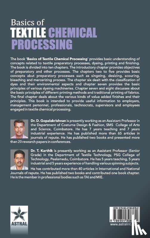Gopalakrishnan, D - Basics of Textile Chemical Processing