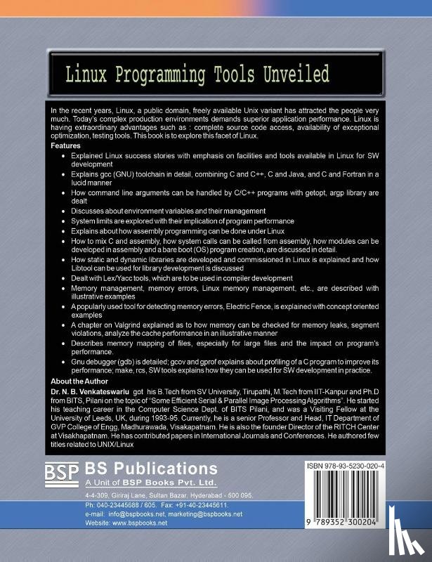 Venkateswarlu, N B - Linux Programming Tools Unveiled