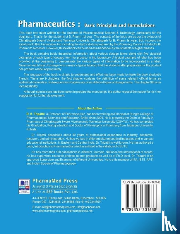 Tripathi, D K - Pharmaceutics