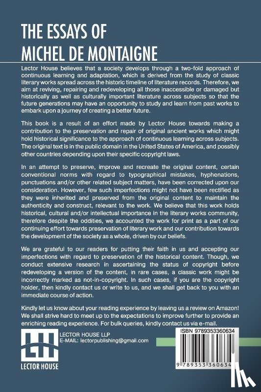Montaigne, Michel - The Essays Of Michel De Montaigne (Complete)