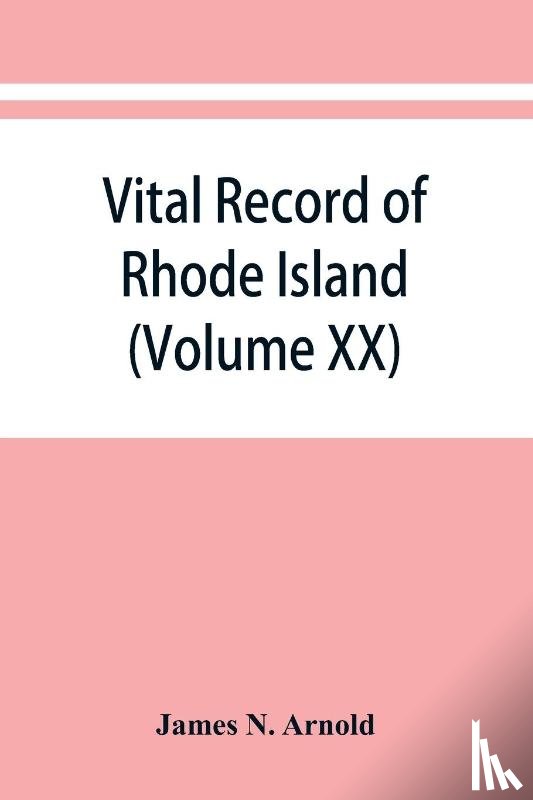 N Arnold, James - Vital record of Rhode Island