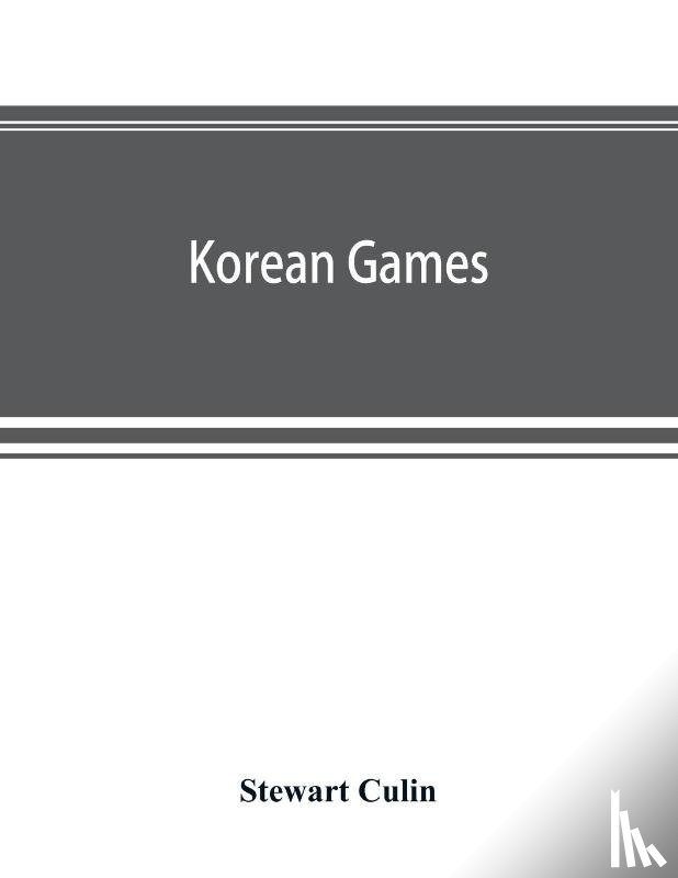Culin, Stewart - Korean games