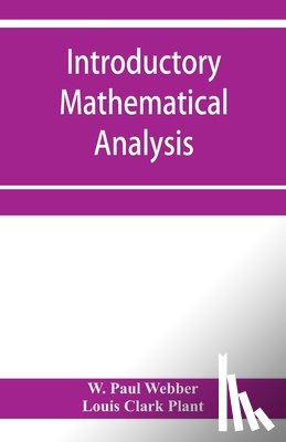 Paul Webber, W, Clark Plant, Louis - Introductory mathematical analysis