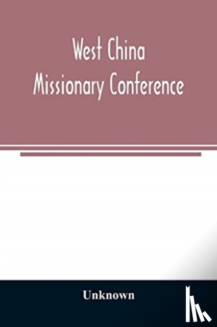 Unknown - West China Missionary Conference