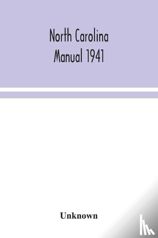 Unknown - North Carolina manual 1941