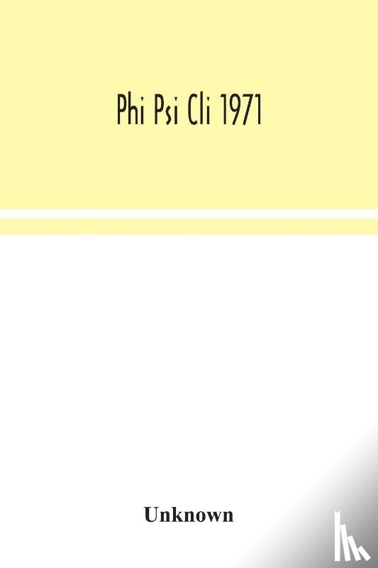 Unknown - Phi Psi Cli 1971