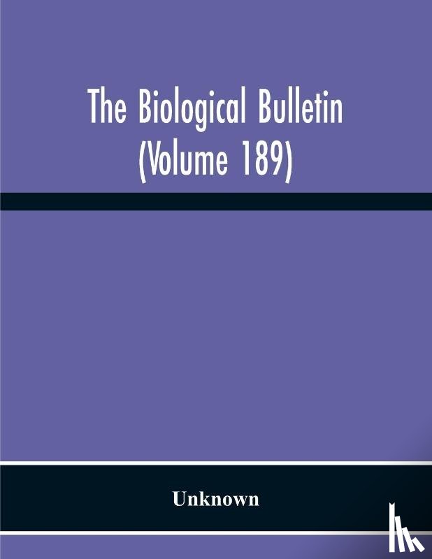 Unknown - The Biological Bulletin (Volume 189)