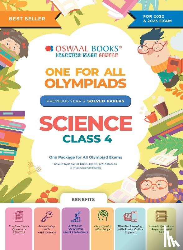 Oswaal Editorial Board - Oswaal One For All Olympiad Previous Years' Solved Papers, Class-4 Science Book (For 2022-23 Exam)