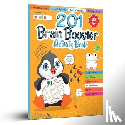 Wonder House Books - 201 Brain Booster Activity Book - Fun Activities and Exercises for Children Tracing & Pattern, Colors & Shapes, Maze