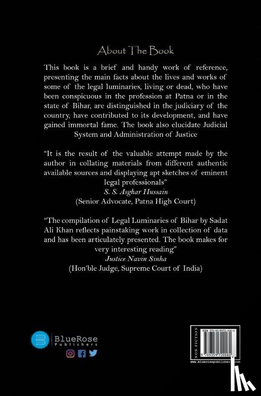 Khan, Sadat Ali - Legal Luminaries Of Bihar