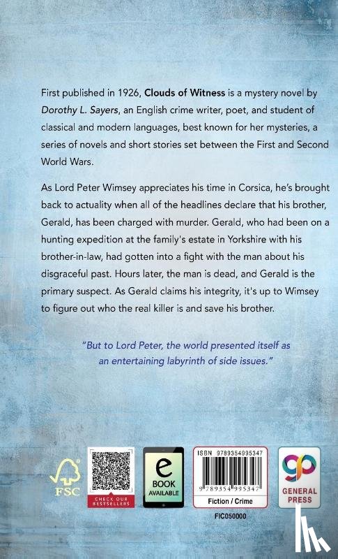 Sayers, Dorothy L. - Clouds of Witness (Deluxe Library Edition)