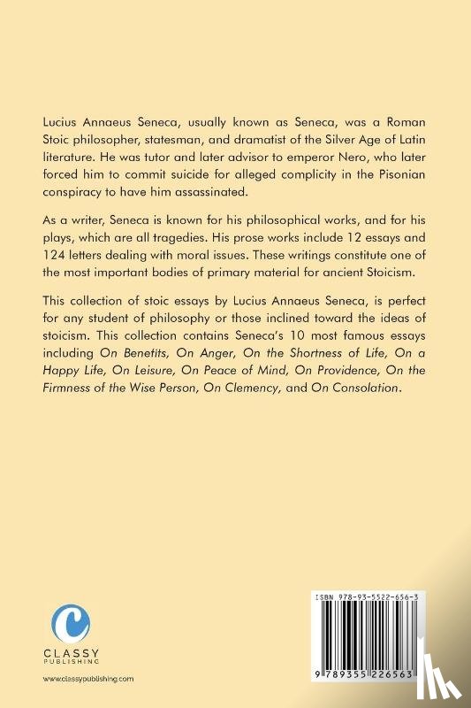 Seneca, Lucius Annaeus - Lucius Annaeus Seneca Stoicism Collection