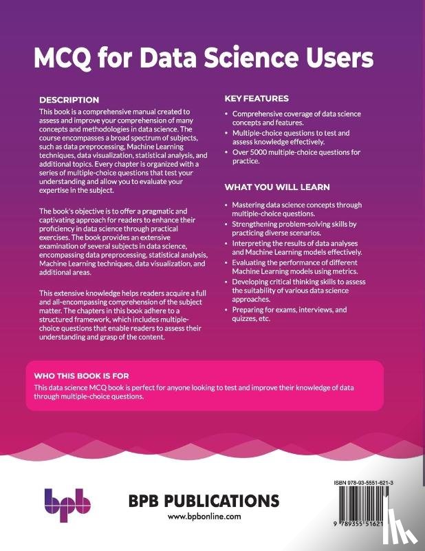 Bisen, Dhananjay, Sahu, Neeraj - MCQ for Data Science Users