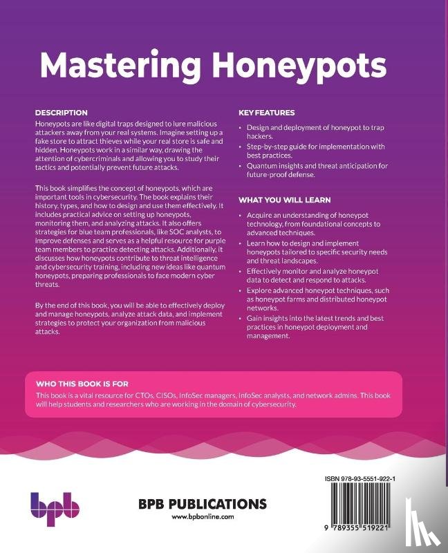 Choudhary, Mukesh - Mastering Honeypots