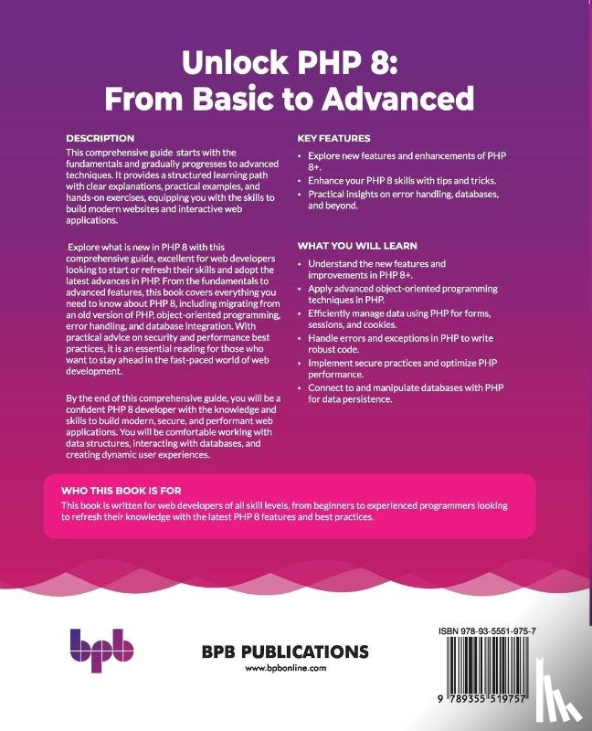 Sommerfeld, Roni - Unlock PHP 8: From Basic to Advanced