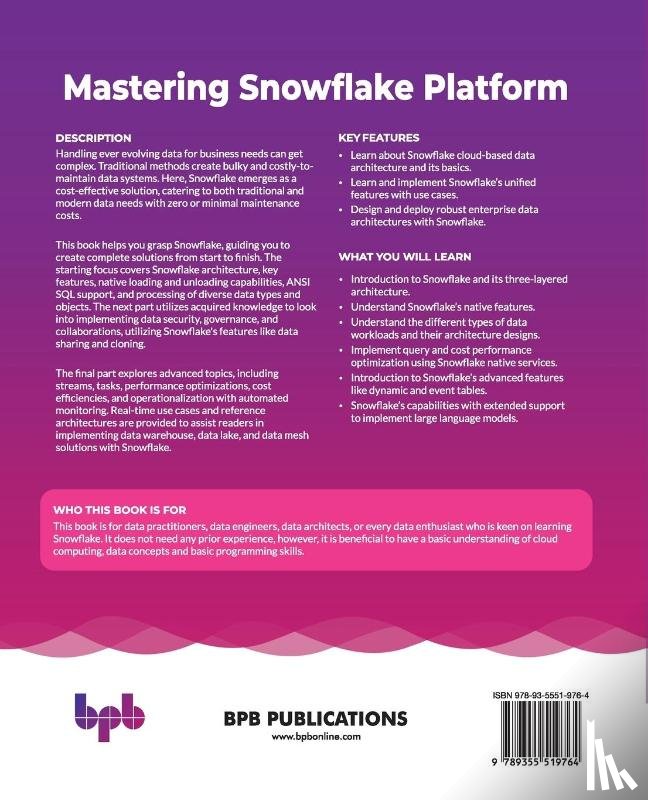 Kelgaonkar, Pooja - Mastering Snowflake Platform