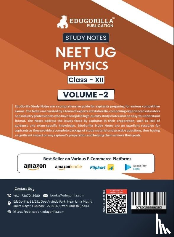 Edugorilla Prep Experts - NEET UG Physics Class XII (Vol 2) Topic-wise Notes | A Complete Preparation Study Notes with Solved MCQs