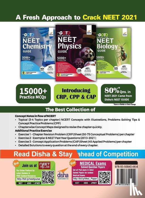 Disha Experts - GO TO Objective NEET Biology Guide with DPP & CPP Sheets 9th Edition