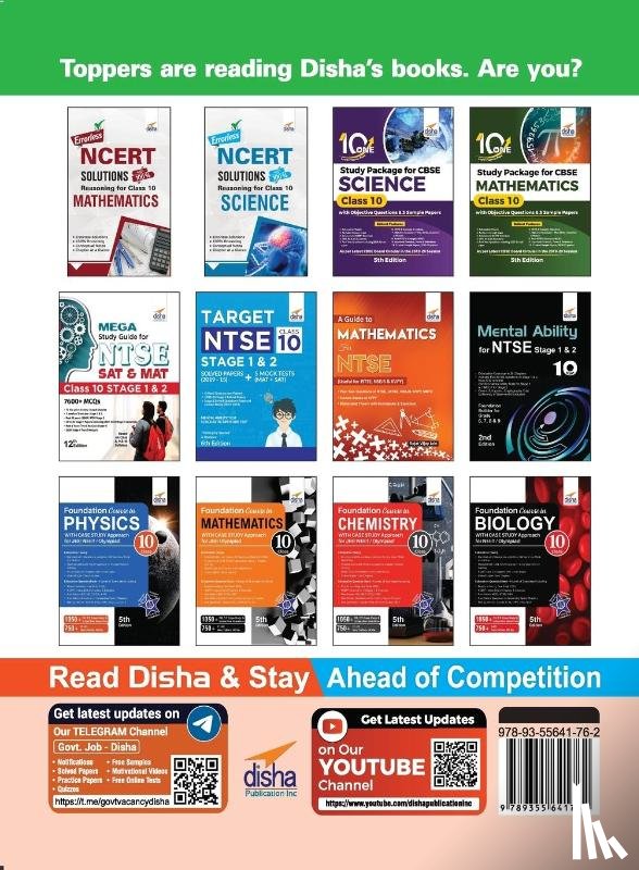 Disha Experts - 10 YEAR-WISE Solved Papers (2013 - 2022) for CBSE Class 10 Mathematics (Standard) with Value Added Notes 2nd Edition