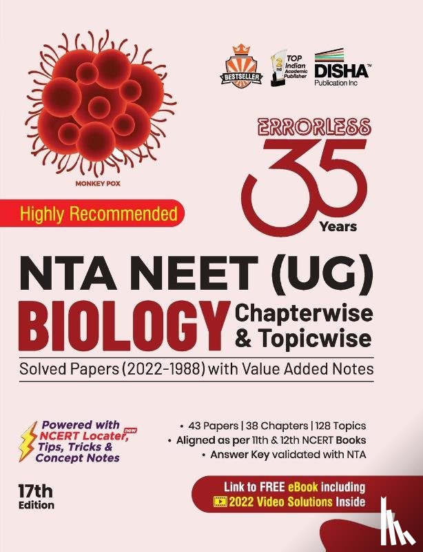 Disha Experts - 35 Years Nta Neet (Ug) Biology Chapterwise & Topicwise Solved Papers with Value Added Notes (2022 - 1988)