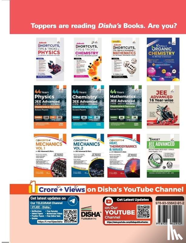 Disha Experts - 21 Years JEE MAIN Chapter-wise Solved Papers (2002 - 22) 14th Edition
