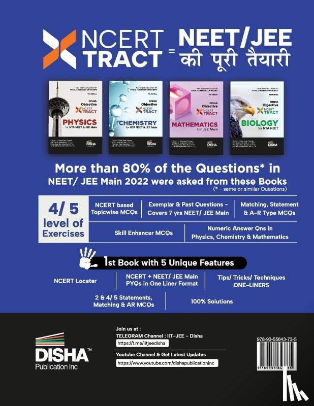 Disha Experts - Disha Objective NCERT Xtract Chemistry for NTA NEET & JEE Main 7th Edition | One Liner Theory, MCQs on every line of NCERT, Tips on your Fingertips, Previous Year Question Bank PYQs, Mo ck Tests