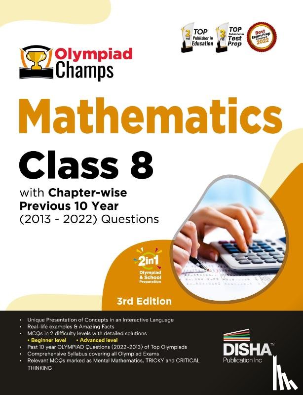 Disha Experts - Olympiad Champs Mathematics Class 8 with Chapter-Wise Previous 10 Year (2013 - 2022) Questions Complete Prep Guide with Theory, Pyqs, Past & Practice Exercise
