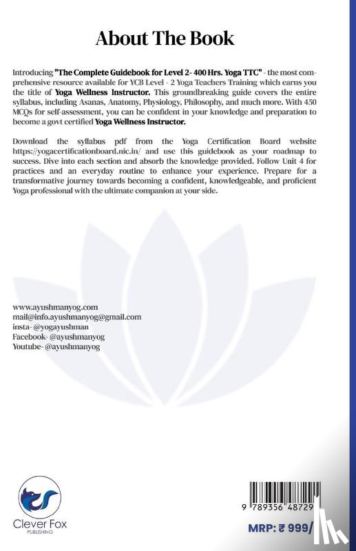 Yog, Ayushman - Complete Guidebook For YCB Level 2 Yoga TTC