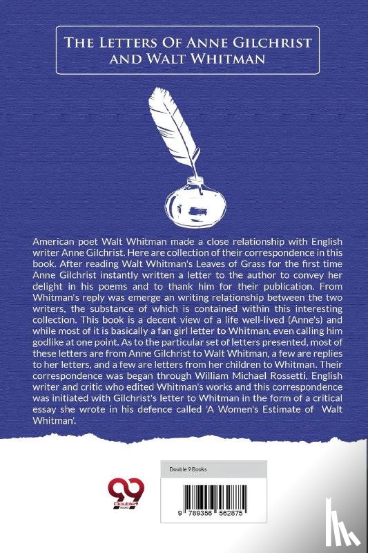 Whitman, Walt - The Letters of Anne Gilchrist and Walt Whitman