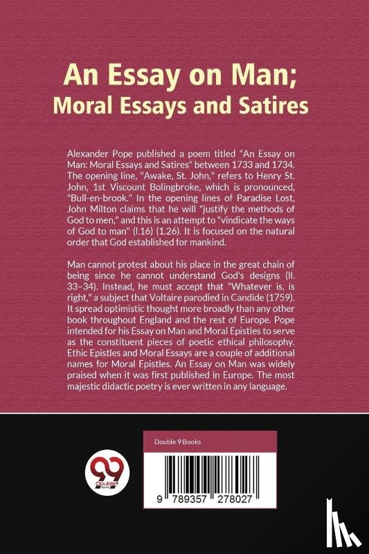 Pope, Alexander - An Essay on Man