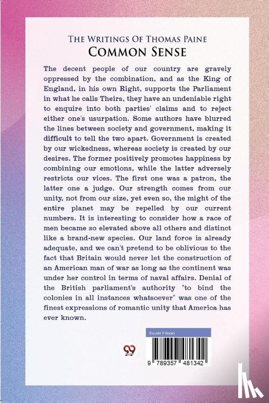 Paine, Thomas - The Writings of Thomas Paine Common Sense
